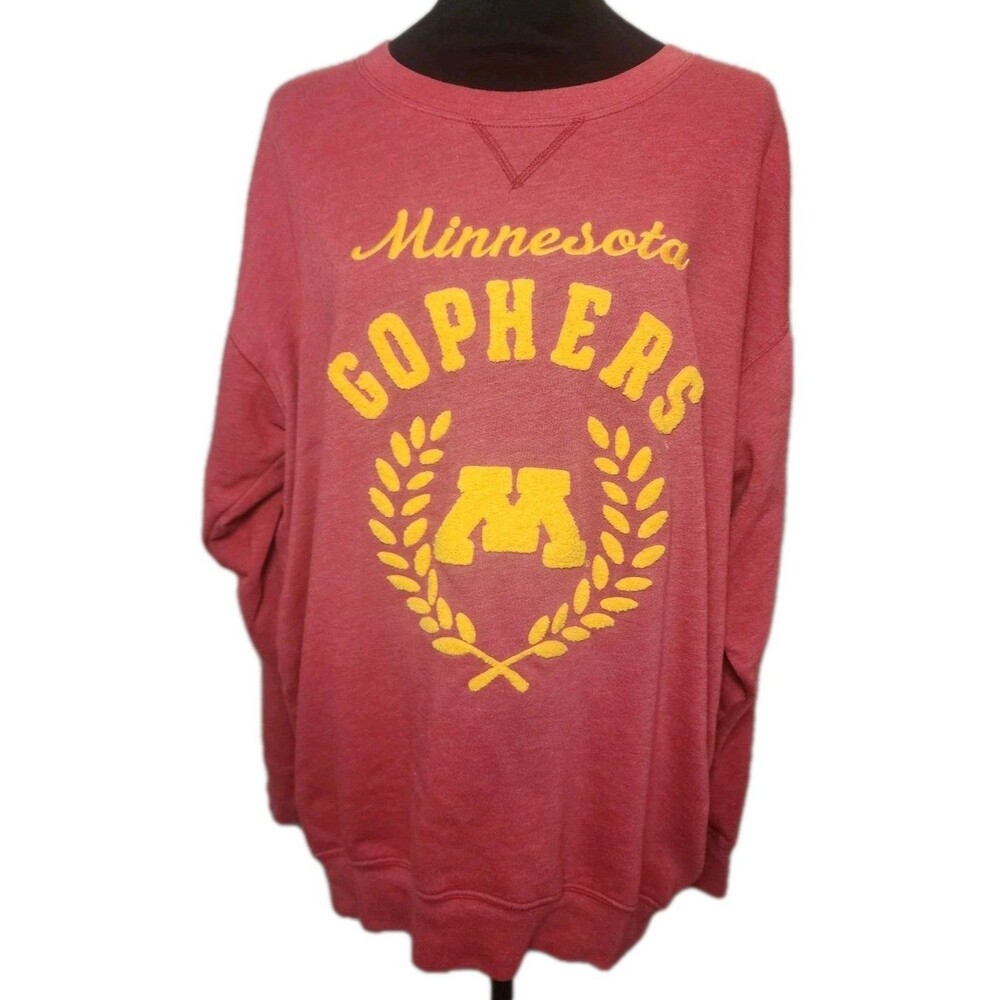Pink Victoria's Secret 5th Ocean Gophers Minnesota College Sweatshirt Embroidere